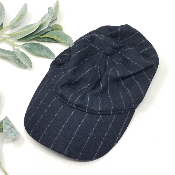 J. CREW Navy Pin Stripe Hat NWT
